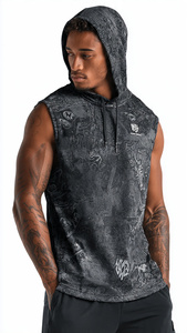 Hoodie sans manches de football en sublimation pour homme, en polaire polyester/coton, coupe oversize, pour les ligues sportives - Product Image 5