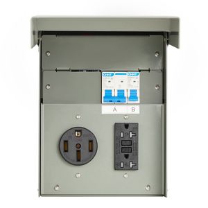 Panel Eléctrico Chnt RV de 20-50 Amperios, Tomacorriente Temporal para Sistemas RV - Product Image 1