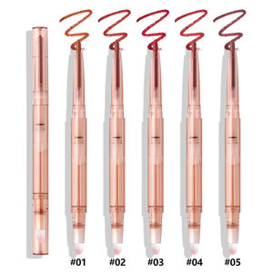 Private Label 2 in 1 <b>Lip</b> Liner Pencil with Brush Waterproof Long Lasting Matte Smooth <b>Lip</b> Makeup 5 Colors Available - Product Image 4