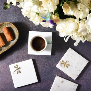 Unique Design Marble <b>Coasters</b> with Different Color Combinations Durable Stone <b>Drink</b> <b>Coaster</b> Available In Bulk Quantity - Product Image 4