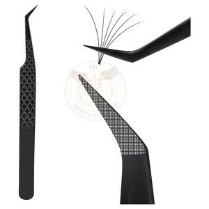 Pince à épiler professionnelle pour extensions de cils, en acier inoxydable, durable, antistatique, avec poignée confortable - Product Image 2