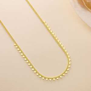 Hallmark <b>Silver</b> Gold Plated Gourmet Chain Minimalist Triangle Necklace - Product Image 2