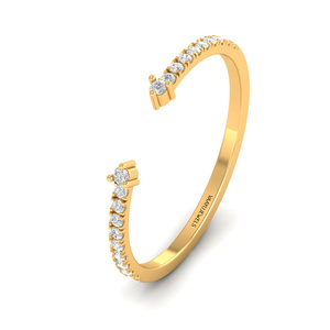 Women's Yellow Gold Rhodium Plated Diamond <b>Ring</b> Round Brilliant Cut Luxury Style Engagement Party Gift Jewelry - Product Image 2