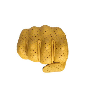 Gants de sécurité en cuir respirants, style sportif, non doublés, pour usage extérieur, couleur jaune, printemps-été - Product Image 6
