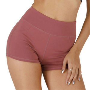 Custom Ladies High Waist <b>Tummy</b> <b>Control</b> Butt Lifting Yoga Shorts Fitness Wear Running Quick Dry Gym Workout Shorts for Women - Product Image 1