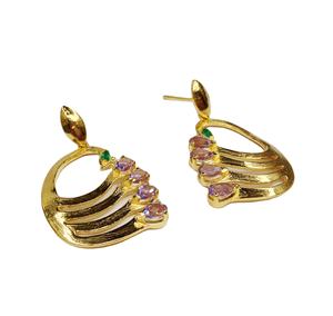 สเตอร์ลิงเงิน925ที่กำหนดเองผู้ผลิตผู้ค้าส่งที่ทำด้วยมือ Unisex ผู้หญิงต่ำ MOQ ราคาไม่ซ้ำกันสง่างามต่างหูพลอยธรรมชาติ - Product Image 1