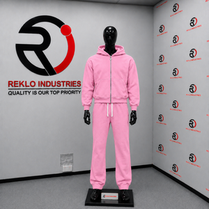 Conjunto Deportivo Personalizado de Felpa Rosa para Hombre, Sudadera con Cremallera Completa y Pantalones Jogger, Ropa Deportiva Informal de Invierno, Venta al Por Mayor, Fabricante OEM - Product Image 3