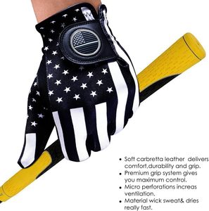 Guantes de Golf Personalizados con Logotipo, de Cuero Cabretta, para Hombre, Mano Izquierda, Dedos Completos, Talla XXL, Transpirables, con Cierre de Velcro, para Deportes al Aire Libre - Product Image 4