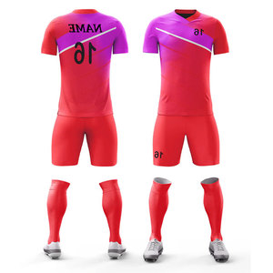 เสื้อเจอร์ซีย์แขนสั้น วัสดุคุณภาพสูง ชุดยูนิฟอร์มตาข่ายสำหรับผู้ใหญ่และเด็ก ชุดฟุตบอลแห้งเร็ว สีพื้น ชุดฟุตบอล - Product Image 1