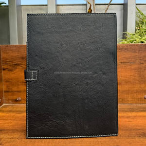 En stock A4 cuir usiné à la main portefeuille d'affaires dossiers de conférence fabrication peau de vache organisateur Agenda bloc-notes couvre - Product Image 5