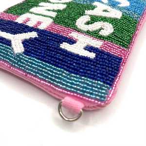 Monedero de Cuentas Hecho a Mano, Forma Rectangular, Artesanía Textil, Diseño de Letras Bordadas en Algodón - Product Image 3