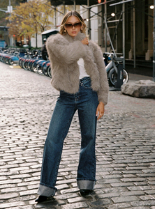 Wholesale High Quality Raccoon Fur Hot <b>Winter</b> Casual Vintage Jacket Warm Short Fur Coat - Product Image 4