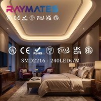Ruban LED SMD 10 mm à 240 LED super lumineux pour éclairage d'armoire, bande lumineuse LED intelligente, petite bande LED SMD2216 super étroite à 240 LED