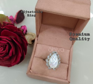 STUNNING SPARKLES Stylish Premium Quality <b>Silver</b> Plated Stainless Steel <b>Adjustable</b> Cubic Zirconia Trendy Multi Occasion <b>Ring</b> - Product Image 4