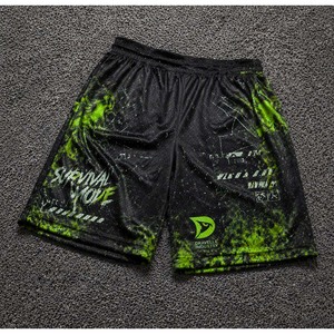 Pantalones Cortos Deportivos Toxic Green Smoke Esports, Malla de Poliéster Premium Sublimada, Ropa Deportiva Atlética - Product Image 2