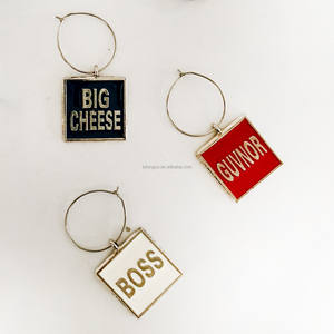 <b>Wine</b> Accessories Personalized <b>Wine</b> Glass <b>Charms</b> With Custom Text Or Designs - Product Image 5