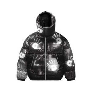 OEM 2026 Custom Men Winter Puffer <b>Jackets</b> Streetwear Heat Reactive Thermochromic <b>Jacket</b> Front High Quality Customizable - Product Image 3