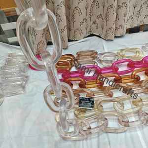 Eslabones de Cadena de Resina Transparentes de Gran Tamaño y Coloridos para Decoración de Paredes, Proyectos de Bricolaje, Separador de Ambientes - Product Image 6