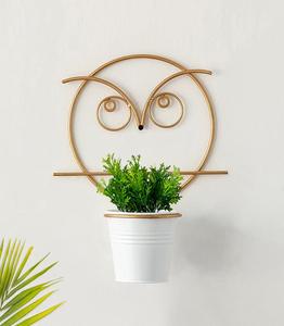 Macetero de Pared Metálico con Forma de Búho, Maceta Blanca, Decoración de Plantas Verdes, Arte de Pared Moderno para Hogar u Oficina - Product Image 5