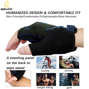 Gants de cyclisme pour hommes/femmes, gants de vélo à demi-doigts pour le cyclisme/l'haltérophilie/la gym/la moto/le canoë - Product Image 3