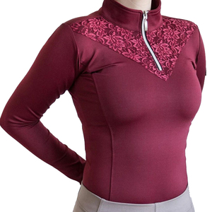 Equestrian Performance Apparel <b>Long</b> <b>Sleeve</b> Show Shirts for Women Riders <b>Base</b> <b>layer</b> Quick Dry & Breathable Fabric - Product Image 6