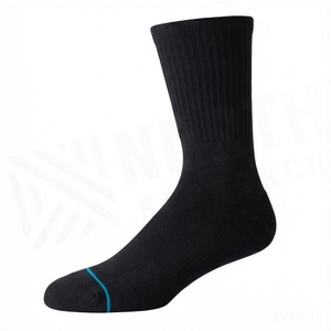 NORTH APPROACH Crew <b>Socks</b> <b>Black</b> Breathable Running <b>Socks</b> for Adults Summer Season - Product Image 3