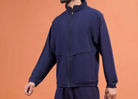 Chaqueta y Pantalones Deportivos Personalizados, Transpirables, de Talla Grande, de Nailon/Acrílico, con Cremallera, Reflectantes, Impermeables, Resistentes al Viento, Estilo Urbano, Color Sólido