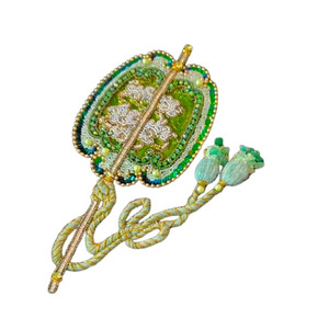 Motif de broderie de feuilles de luxe fait main pour la mode féminine - Product Image 6