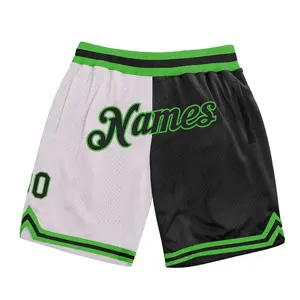 Nome da equipe personalizada Shorts De Basquete Impresso Com Bolsos Novo Design Shorts De Basquete De Malha De Rua