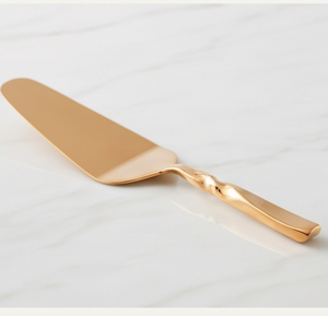 Spatule à gâteau en acier inoxydable doré avec poignée torsadée, pelle à tarte réutilisable, outil à pâtisserie et dessert pour les fêtes - Product Image 3