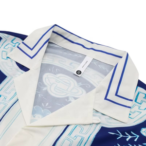 Chemises d'été décontractées à simple boutonnage, nouvelle mode, de bonne qualité, 100% soie satinée, séchage rapide, respirantes, imprimées numériquement en 3D, à manches courtes - Product Image 4