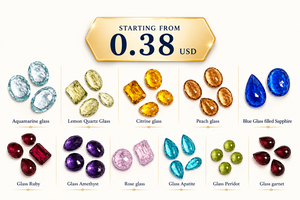 Premium Glass Gemstones for Jewelry Making Wholesale | Loose Faceted Glass Stones, Colorful Imitation Gemstones & Craft Gems - Product Image 1