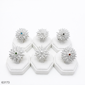 MOLL JEWELLERS - Juego de Anillos de Compromiso de Lujo con Baño de Oro para Mujer, Certificado para Boda - Product Image 2