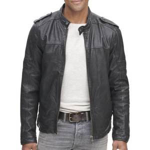 Novedades, Chaqueta Gris con Logotipo Personalizado para Hombre, Chaquetas de Cuero Vintage para Hombre, Chaqueta Highstreet, Chaqueta de Invierno de Alta Calidad - Product Image 2