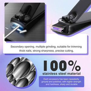 Luxurious Stainless <b>Manicure</b> and Pedicure <b>Kits</b> Professional Salon Beauty Care Instruments Box with Leather Bag - Product Image 5