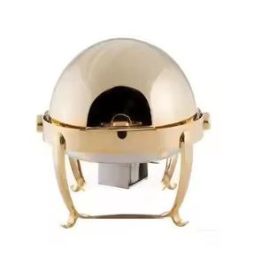 Copper Stainless Steel Chafing Dish with Hanging Lid <b>Buffet</b> Food Warmer Catering Soup <b>Server</b> Hotel Restaurant Serveware - Product Image 4