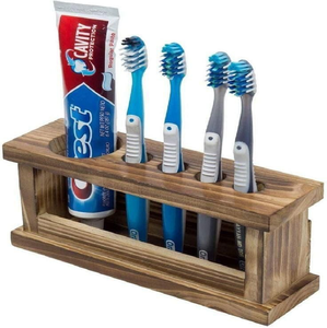 Wall Mounted Wooden <b>Toothpaste</b> and Toothbrush <b>Holder</b> in unique design and Best Style with high quality - Product Image 4