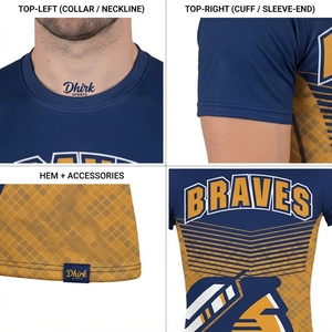 เสื้อยืดคอกลมโพลีเอสเตอร์แบบกำหนดเองสำหรับทีมอีสปอร์ตและเกมมิ่ง รับผลิตแบบ OEM ODM ชุดกีฬาสำหรับผู้หญิง ดีไซน์เรียบง่ายพร้อมเทคนิคการพิมพ์ - Product Image 4