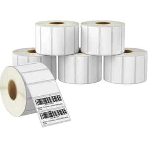 Durable White Paper Shipping Labels Self Adhesive Rectangular <b>Stickers</b> On <b>Rolls</b> With Permanent Adhesive For Product Packaging - Product Image 5