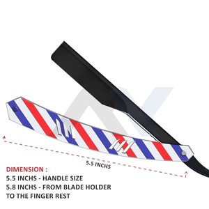 Rasoir droit pliable classique pour hommes, pour la sculpture de la barbe, rasoir de barbier avec lame à verrouillage coulissant, rasage humide classique - Product Image 2