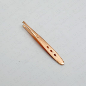 Rose Gold Stainless Steel Slant Tip Eyebrow Tweezers Professional Beauty <b>Tool</b> for Home and Salon Use Precision Grooming - Product Image 3