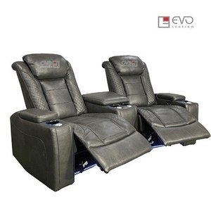 Luxury Home Cinema Seating with Adjustable Headrest Cup Holders and Soft Upholstery Ideal for Residential Theater Projects - Product Image 2