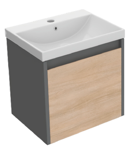 Mueble de Baño Moderno Ecológico Pebble, Mueble de Baño de Alta Calidad, Montado en la Pared, 2 Años de Garantía, Serie Híbrida - Product Image 3