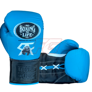 No Boxing No Life MMA Gloves Training Sparring Hook Loop Lace Cowhide Leather 4-Layer Thick Padding Moisture Wicking Non-Slip - Product Image 5