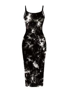 Ropa de Mujer de Bangladesh, Ajustada, con Estampado de Leopardo, Larga hasta el Suelo, Sexy, con Cuello Redondo, Sin Mangas, Lisa, para Primavera y Verano - Product Image 2