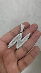 Lab Grown Diamond <b>Initial</b> Letter N Pendant <b>Necklace</b> Iced Out Alphabet Charm Hip Hop Luxury Unisex Jewelry Gift Accessory - Product Image 3