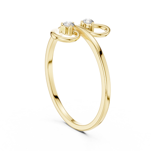 Anillo de Diamantes de Oro Sólido de 14k para Mujer, Corte Brillante Redondo, Anillo de Compromiso Clásico, Apilable, Diseño Minimalista, para Regalo - Product Image 4