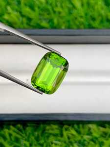 Peridoto natural, corte cojín, piedra preciosa verde, piedra de nacimiento de agosto, piedra suelta brillante para joyería fina - Product Image 4