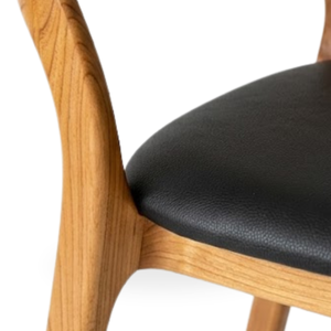Solid Wood Dining Chair Ottoman <b>Stool</b> Rustic Wooden Side Chair Minimalist Seating for Living Room Bedroom - Product Image 2