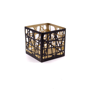 Exclusive Metal Candle Container with Cover for Wedding Favor and Event Decoration - Product Image 1